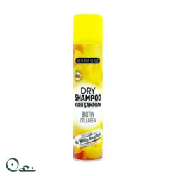 شامپو خشک مورفورس حاوی بیوتین و کلاژن مدل مناسب موهای بلوند حجم 200 میل