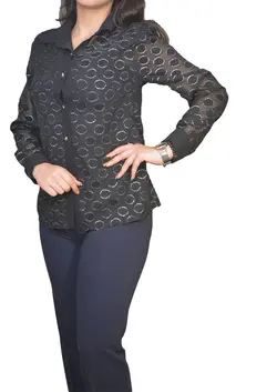 شومیز و تاپ مشکی کد ۱۲۹۶