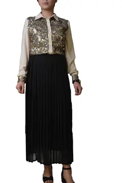 دامن ماکسی پلیسه