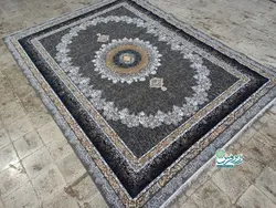 فرش ماشینی 440 شانه طرح مینا زمینه فیلی