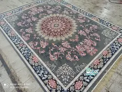 فرش ماشینی 440 شانه طرح پونه زمینه فیلی