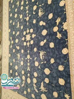 فرش ماشینی 1200 شانه گل برجسته طرح لاکچری افشار