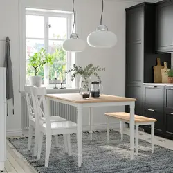 ست میز و صندلی و نیمکت ایکیا DANDERYD / INGOLF