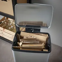 سطل زباله پدالی ایکیا SULTEN، استیل ضد زنگ، ظرفیت ۵۰ لیتر