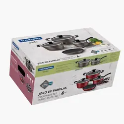 سرویس 7 پارچه قابلمه تفلون قرمز SICILIA ترامونتینا