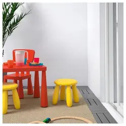 چهارپایه کودک ایکیا MAMMUT زرد