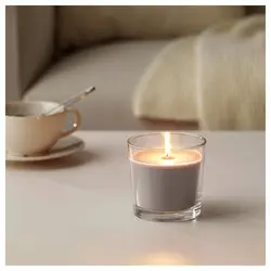 شمع معطر لیوانی ایکیا SINNLIG بزرگ گردو وانیل