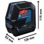تراز لیزری ترکیبی بوش مدل GCL2-50G - زمیران ابزار BOSCH