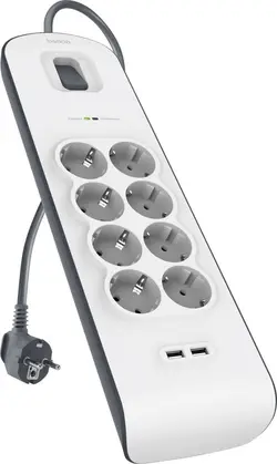 محافظ برق هشت عددی Surge Protection socket بلکین مدل BSV804vf2M