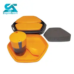 ست ظرف ارزان ست ظروف 8 تکه کریویت Crivit Camping Dining Set - زاگرس اسپرت