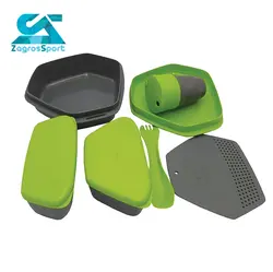 ست ظرف ارزان ست ظروف 8 تکه کریویت Crivit Camping Dining Set - زاگرس اسپرت