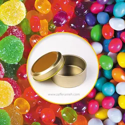 قوطی فلزی طلایی قطر 6.5 (100 عددی)