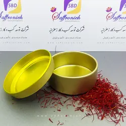 قوطی فلزی طلایی قطر 6.5 (100 عددی)