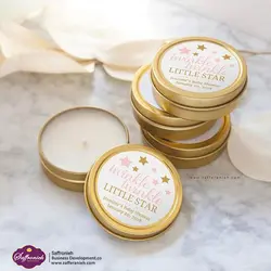 قوطی فلزی طلایی قطر 6.5 (100 عددی)