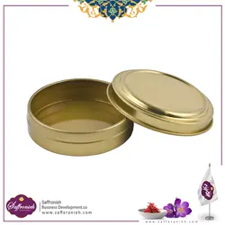 قوطی فلزی طلایی قطر 6.5 (100 عددی)