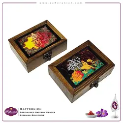 جعبه چوبی طرح کاشی مدل پولک 11*8