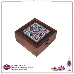 جعبه چوبی طرح کاشی مدل قیصریه 12*12