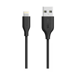 کابل تبدیل USB به Lightning انکر مدل A8111 PowerLine طول 0.9 متر - آوند موبایل - فروش آنلاین انواع گوشی هوشمند و لوازم جانبی - سامسونگ، شیائومی، هواوی، موتورولا، نوکیا، انکر