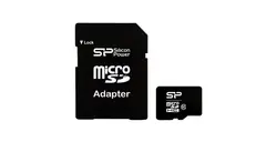 کارت حافظه microSDHC سیلیکون پاور کلاس 10 همراه با آداپتور SD ظرفیت 8 گیگابایت
