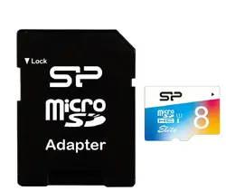 کارت حافظه microSDHC سیلیکون پاور کلاس 10 همراه با آداپتور SD ظرفیت 8 گیگابایت