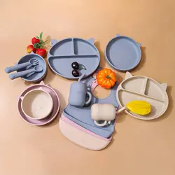 ست ظروف کودک سیلیکونی پیشی ۷ تکه