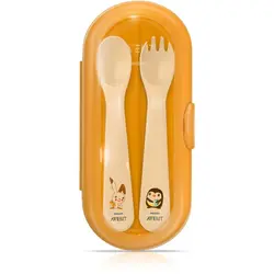 قاشق و چنگال کودک محفظه دار فیلیپس اونت مدل SCF718