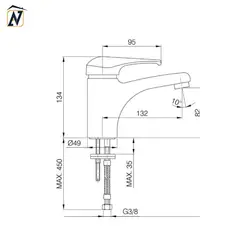 شیر روشویی ریسکو مدل تینا