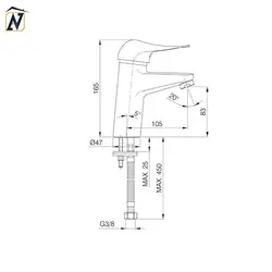 شیر روشویی ریسکو مدل آریا