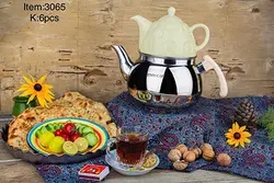 كتري قوري لوله دار فلورا كف چدن       كد   :    3065
