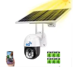 دوربین چرخشی خورشیدی مدل سیم کارتی(8w power solar panel)
