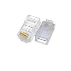 کانکتور Cat6 ای ام پی (AMP) فلوک پاس (Fluke pass) بسته 100 عددی