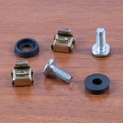 پیچ مخصوص رک با مهره کیج نات و واشر مدل 2000853 بسته 100 عددی