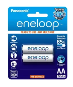 باتری قلمی قابل شارژ پاناسونیک مدل Eneloop  بسته 2 عددی