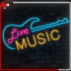 تابلو نئون طرح گیتار ابعاد 60*30 کد 400717