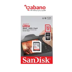 کارت حافظه microSDHC سن دیسک مدل Ultra کلاس 10 استاندارد UHS-I  سرعت 90MBps  ظرفیت 32 گیگابایت