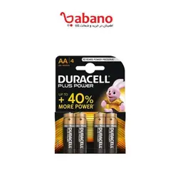 باتری قلمی Duracell مدل Plus Power Duralock بسته 4 عددی