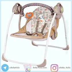 تاب و گهواره برقی بهمراه پشه بند رنگ کرم