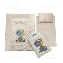 سرویس خواب مخمل کبریتی مدل دایناسور