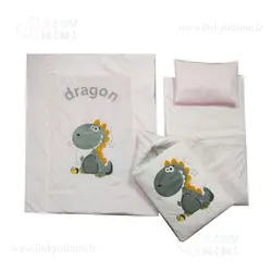 سرویس خواب مخمل کبریتی مدل دایناسور