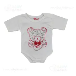 سرویس باز نوزادی خرس و پاپیون قرمز