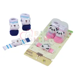 ست پاپوش و مچ بند نوزادی lux مدل خرس