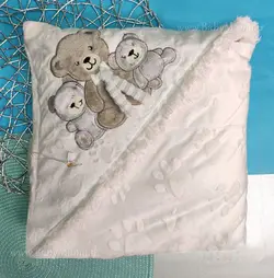 پتو دورپیچ جعبه ای گلدوزی عروسکی