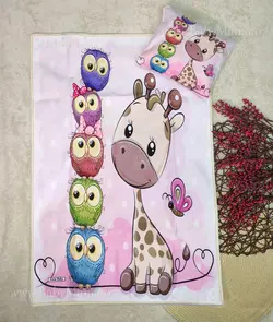 زیر انداز مخمل چاپی بالش دار