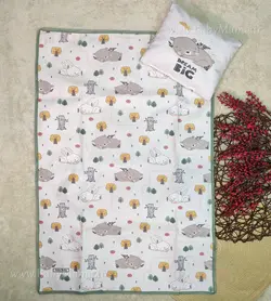 زیر انداز مخمل چاپی بالش دار