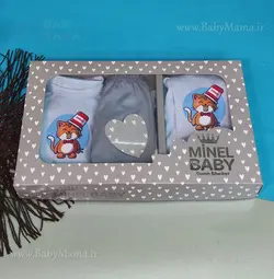 ست 5 تیکه چاپی minel baby آبی
