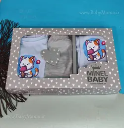 ست 5 تیکه چاپی minel baby آبی