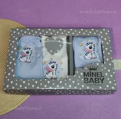 ست 5 تیکه چاپی minel baby آبی