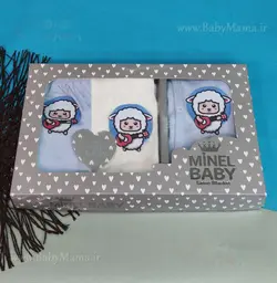 ست 5 تیکه چاپی minel baby آبی