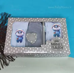 ست 5 تیکه چاپی minel baby آبی