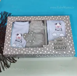 ست 5 تیکه چاپی minel baby آبی